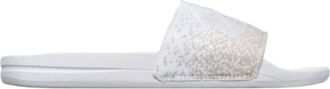 Athletic Propulsion Labs Womens Big Logo Techloom Slide Sandal In White/pastel Melange/ombre