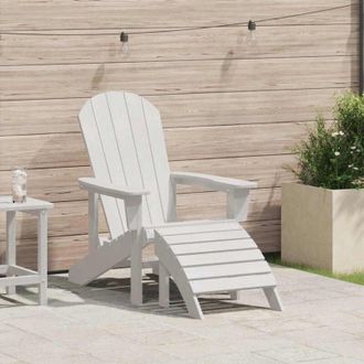vidaXL Silla Adirondack Blanco 74 X 82 X 92cm Pl&aacute;stico Vidaxl