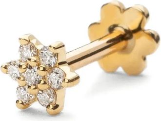 Maria Tash 18K yellow gold Flower diamond single earring - Goud