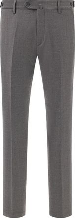 Boggi Milano stretch flannel tailored trousers - men - Virgin Wool/Polyester/Elastane - 56 - Grey