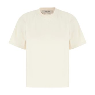 Golden Goose T-Shirts, female, White, Size: XS T-shirt with reverse logo on the back