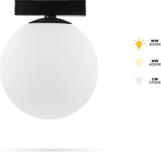 OEM Foco Esf&eacute;rico Gg150 De 9 W Para Rieles Slim Track Y Fiberflex, 48 V Cc, 3 Cct, 3000 K, 4000 K, 5700 K