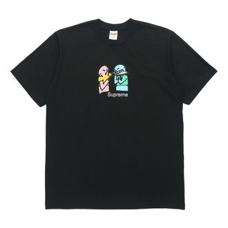 SUPREME FW19 Week 17 Bite Tee Cartoon Graffiti Printing Short Sleeve Unisex Black SUP-FW19-10909