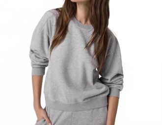 Vuori Clothing Sedona Seams Crew Sweatshirt In Light Heather Grey