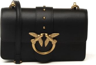 Pinko Love One Mini - Dames - Schoudertassen - Zwart - ONE Size - Katoen - Tassen