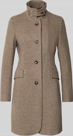 Cinque Cinque Mantel mit Stehkragen Modell Astrella in Taupe, Größe 38