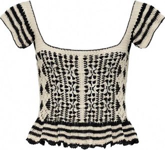 Carolina K Womens Paradise Top In Black Cream