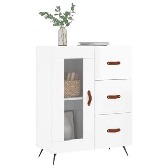 Berkfield Home Sideboard High Gloss White 69.5x34x90 cm Engineered Wood