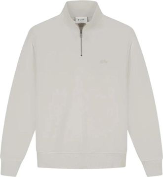 Olaf Hussein Signature Zip Mock - Heren - Vesten met rits - Grijs - XL - Katoen - Hoodies & sweatvesten