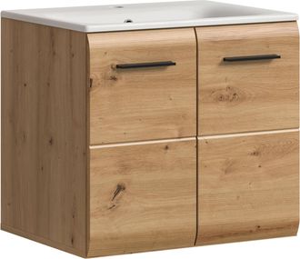 Inosign Waschbeckenunterschrank 2 Stk. tlg. Florenz, Waschtisch inkl. Waschbecken, Artisan Oak NB, 60 cm breit