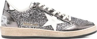 Golden Goose BALLSTAR SNEAKERS IN LAMINATED LEATHER AND GLITTER - Golden Goose Deluxe Brand - Woman