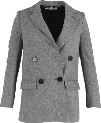 Stella McCartney Stella McCartney Pre-owned Womens Double-Breasted Blazer in Grey Wool - Size IT 36 (Womens)