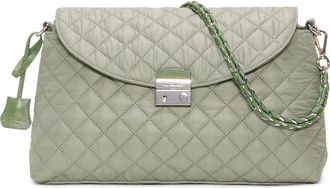 MZ Wallace Crosby Lock Quilted Nylon Shoulder Bag in Agave Green at Nordstrom