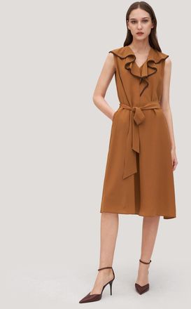 LilySilk Womens V-Neck Sleeveless Silk Orchid Dress