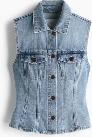 H&M Denim Waistcoat in Light Denim Blue at Nordstrom, Size X-Small