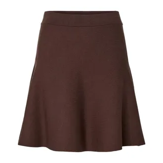 Y.A.S Y.a.s, Rokken, Dames, Bruin, L, Polyester, Yasfonny HW Knit Skirt