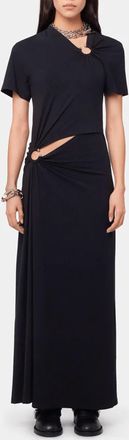 Paco Rabanne Jersey Piercing Dress In Black