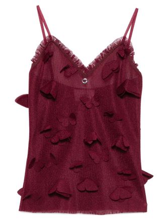 Coperni Burgundy Spaghetti Strap Top