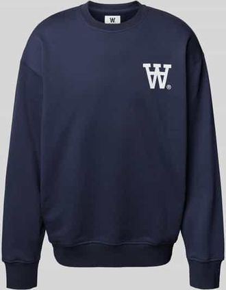 Wood Wood Oversized Sweatshirt aus Baumwolle in Marine, Gr&ouml;&szlig;e M
