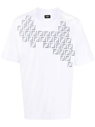 Fendi T-shirt met logo - Wit
