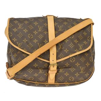 Louis Vuitton Saumur Monogram Canvas Brown Canvas Handbag (Pre-Owned)