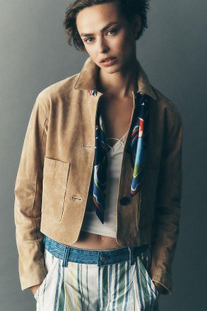 Blank NYC Real Suede Crop Jacket