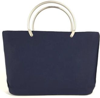 Chanel Pre-owned Vintage Fabric Handbag - Dames - Vintage Handtas - Blauw - ONE Size - Vintage