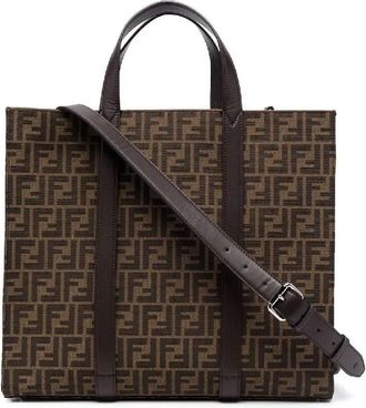 Fendi FF Jacquard Shopper Tote Bag