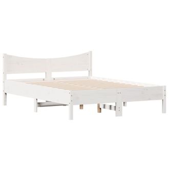 vidaXL Vidaxl - Estructura De Cama Sin Colch&oacute;n Madera De Pino Blanca 140x190 Cm