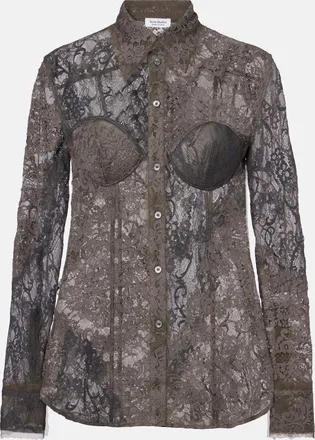 Acne Studios Cotton-blend lace shirt
