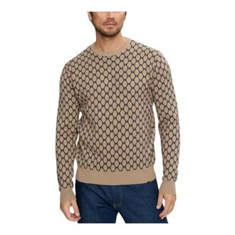 John Richmond Round-neck Knitwear, male, Beige, Size: L Maglia