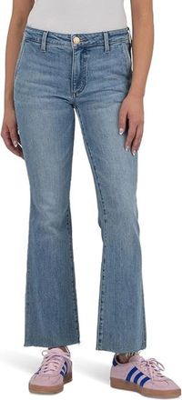Kut from the Kloth KUT from the Kloth Kelsey Jeans Womens Light Blue Mid Rise Flare Leg GBO3554