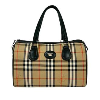 Burberry Pre-owned Handbags, female, Beige, Size: ONE SIZE Pre-owned Boston Bag