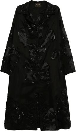 Biyan beaded organza coat - Black