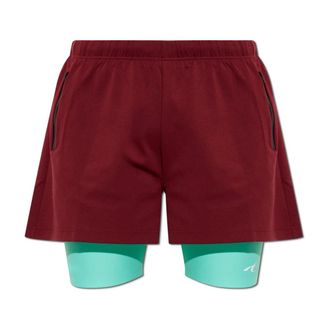 Balenciaga Logo-print Shorts - Heren - Korte broeken - Rood - Maat: XL Polyamide