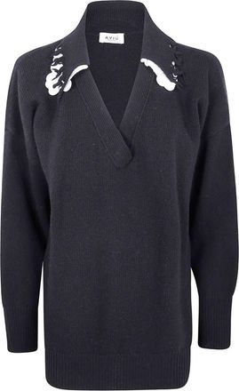 Aviù Sequins V Neck Sweater