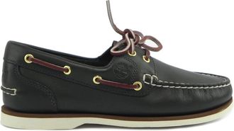 Timberland Blauwe leren bootschoenen - Heren - Bootschoenen - Blauw - 43 1/2 EU - Leer - Schoenen