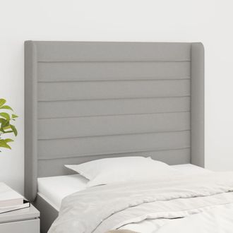 vidaXL Cabecero Con Orejas De Tela Gris Claro 103x16x118/128 Cm Vidaxl