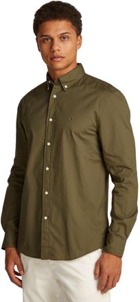 Tommy Hilfiger Mens CORE Flex POPLIN Solid RF Shirt MW0MW39988 L/S Shirt, Blue, XL