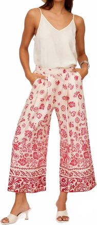 Fifteen Twenty Etta Border Pants In Pink Print