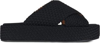 Naghedi Geweven slippers - Zwart