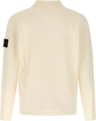 Stone Island Mens Beige Cotton Polo Shirt