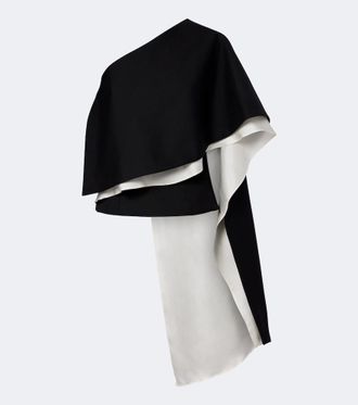 R&oacute;he R&oacute;he One-shoulder caped wool-blend top