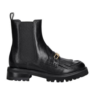 Twinset Chelsea boots met platform 262Tcp072 - Dames - Schoenen - Zwart - Maat: 38 EU Leer