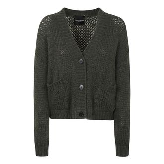 Roberto Collina Green Alpaca Cardigan with Buttons