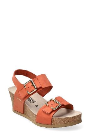 Mephisto Lissandra Platform Wedge Sandal in Chili at Nordstrom, Size 12