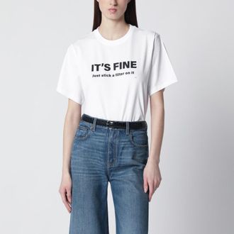 Victoria Beckham White cotton Its Fine T-shirt