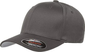 Flexfit Mens Wooly Combed Twill Fitted Baseball Cap, Dark Grey, XL-XXL