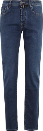 Jacob Cohen Slim-fit Jeans, male, Blue, Size: W33 Dark Wash Denim Jeans