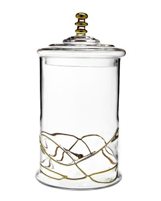 Alice Pazkus 12In Glass Jar And Lid